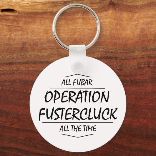 Fustercluck sleutelhanger (rond) (Voorkant)