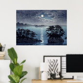Futago Island Moonlight Matsushima Kawase Hasui Poster (Thuiskantoor)