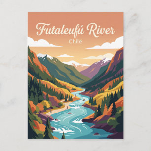 Futaleufú-rivier, Futaleufú, Los Lagos-regio, Chil Briefkaart