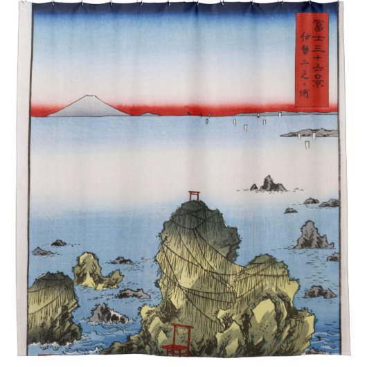 Futami Bay in de provincie Ise Hiroshige nautische Douchegordijn (Voorkant)