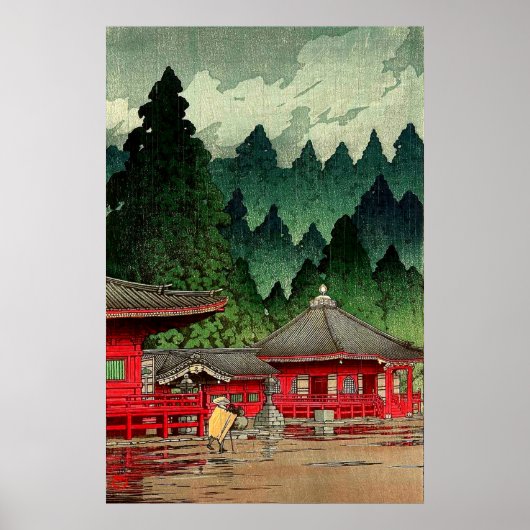 Futatsu Hall Nikko Kawase Hasui Poster (Voorkant)