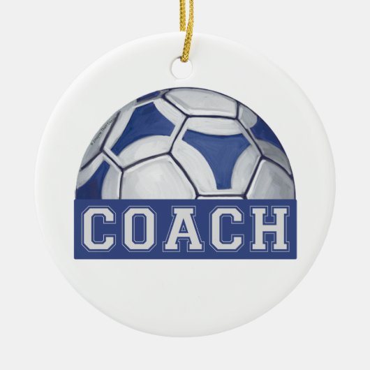 Futbal Coach Keramisch Ornament (Voorkant)