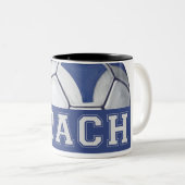 Futbal Coach Tweekleurige Koffiemok (Voorkant rechts)