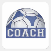 Futbal Coach Vierkante Sticker (Voorkant)