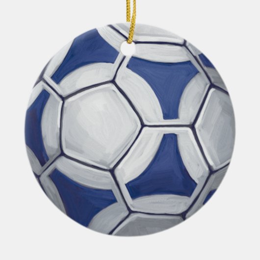Futbal Keramisch Ornament (Voorkant)