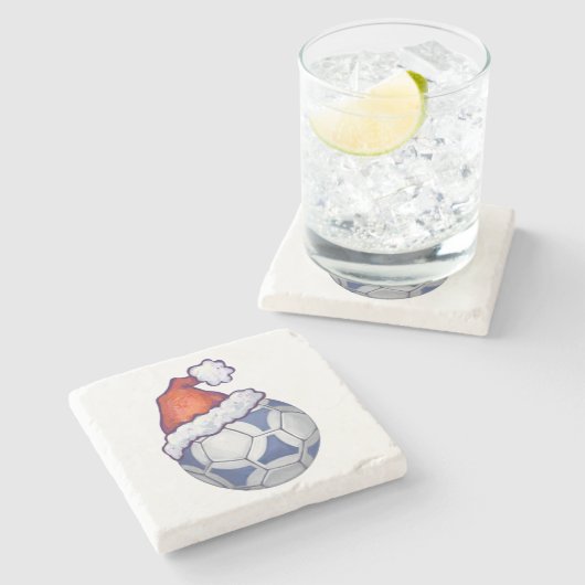 Futbal kerst stenen onderzetter (Zijkant)