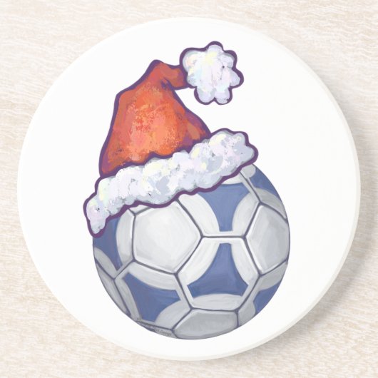 Futbal kerst zandsteen onderzetter (Voorkant)