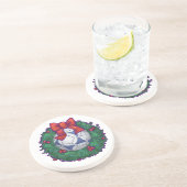 Futbal kerst zandsteen onderzetter (Zijkant)