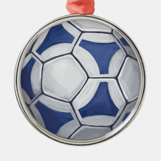 Futbal Metalen Ornament (Voorkant)