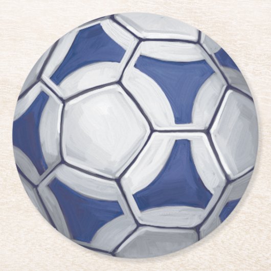 Futbal Ronde Kartonnen Onderzetter (Voorkant)