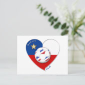 Fútbol "CHILE" 2014. Nationale soccer Team Briefkaart (Staand voorkant)