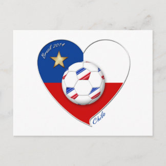 Fútbol "CHILE" 2014. Nationale soccer Team Briefkaart