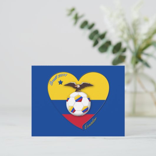 Fútbol de ECUADOR. Ecuadoriaans nationaal team voe Briefkaart (Staand voorkant)