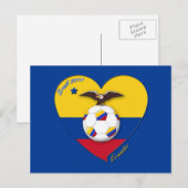 Fútbol de ECUADOR. Ecuadoriaans nationaal team voe Briefkaart (Voorkant / Achterkant)