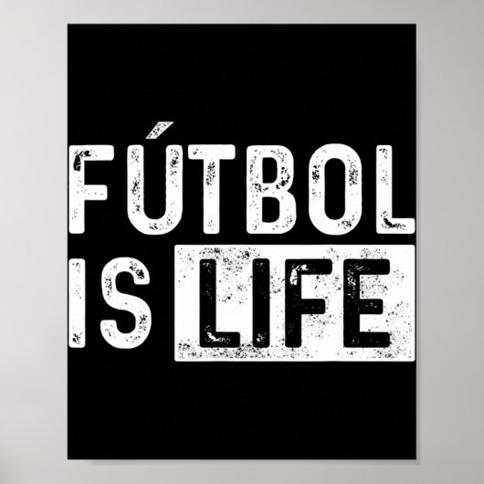 Futbol is het Football Lover Soccer Fun Poster (Voorkant)