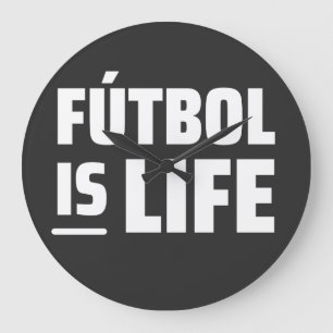 futbol is het leven , het voetbal , het football , grote klok
