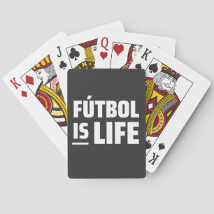 futbol is het leven , het voetbal , het football , pokerkaarten