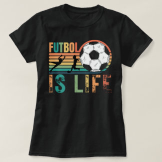 Futbol is leven, vrouwenvoetbalmam t-shirt