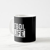 Futbol Is Life Football Lover Soccer Fun Koffiemok (Voorkant links)