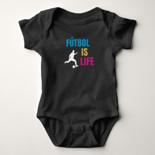 Futbol is Life Soccer Lover Football Fan Romper