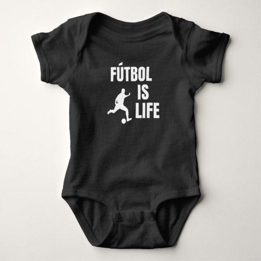 Futbol is Life Soccer Lover Football Fan Romper (Voorkant)