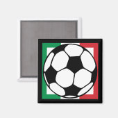 futbol. italia vierkant. magneet (Voorkant / Achterkant)