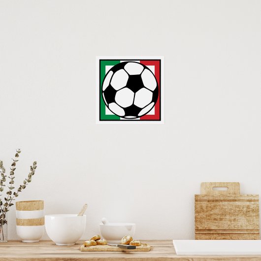 futbol. italia vierkant. poster (Keuken)