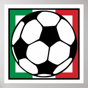 futbol. italia vierkant. poster