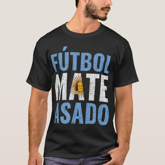 Futbol Mate Asado Argentina T-shirt (Voorkant)