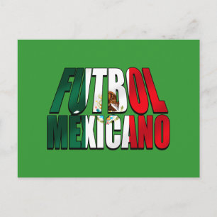 Futbol Mexicano - Soccer lovers Mexico flag logo Briefkaart