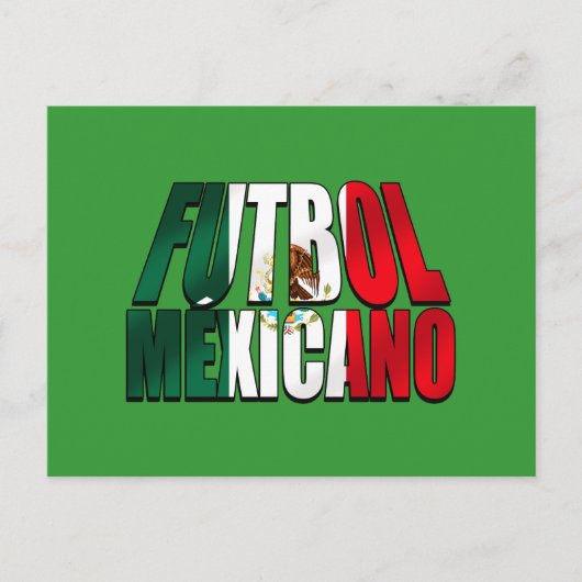 Futbol Mexicano - Soccer lovers Mexico flag logo Briefkaart (Voorkant)