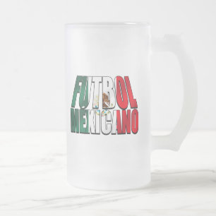 Futbol Mexicano - Soccer lovers Mexico flag logo Matglas Bierpul