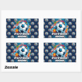 Futbol Moeder Voetbal Patroon Rechthoekige Sticker (Vel)