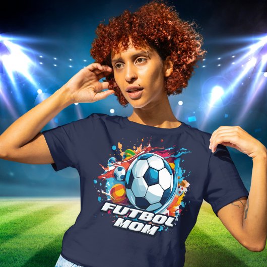 Futbol Moeder Voetbal Patroon T-shirt