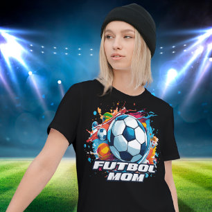 Futbol Moeder Voetbal Patroon T-shirt
