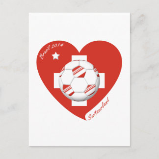 Fútbol Suiza SWITZERLAND Soccer National Team 2014 Briefkaart