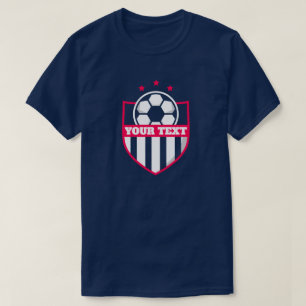 Futbol Voetbal Voetbalteam Naam & Nummer Sjabloon T-shirt