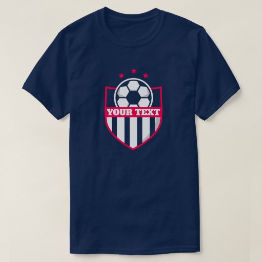 Futbol Voetbal Voetbalteam Naam & Nummer Sjabloon T-shirt (Design voorkant)