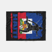 Futbulsoccer Uni Haïti Spirit  Fleece Deken (Voorkant (Horizontaal))