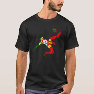 Futebol Portugese vlag Portugese voetbalspeler P T-shirt
