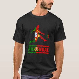 Futebol Portugese voetbalspeler Portugese vlag vla T-shirt