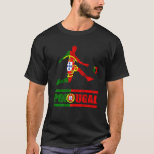 Futebol Portugese voetbalspeler Portugese vlag vla T-shirt