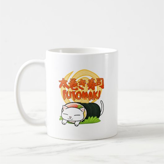 Futomaki Sushi Cat Koffiemok (Links)