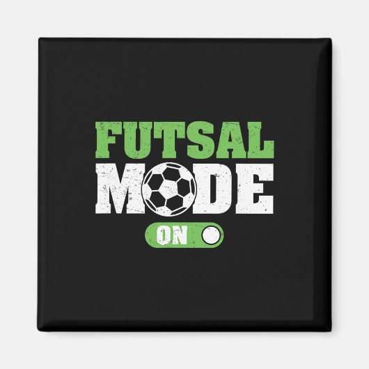 Futsal Modus Aan Grappig Futsalspel Indoor Voetbal Magneet (Voorkant)