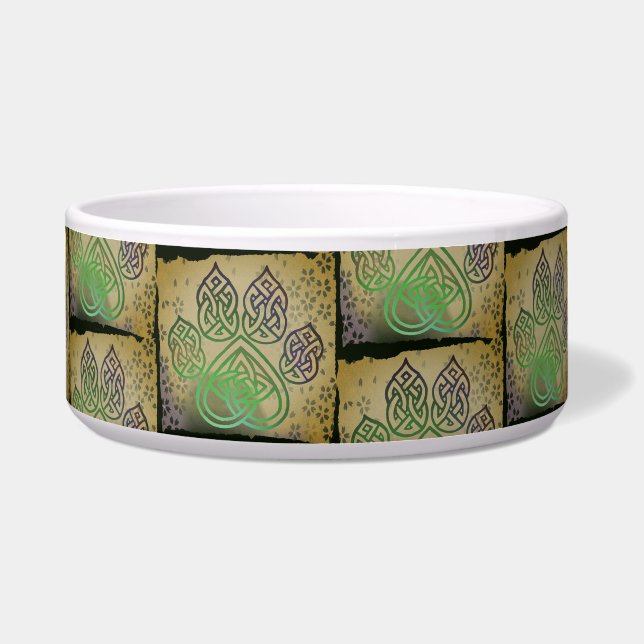 Futternapf, Fressnapf mit keltischem Pfotenabdruck Voerbakje (Voorkant)