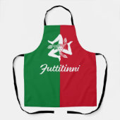 Futtitinni Sicilië Trinacria Apron Schort (Voorkant)