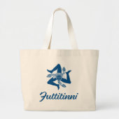 Futtitinni Sicily Trinacria Personalized Grote Tote Bag (Voorkant)
