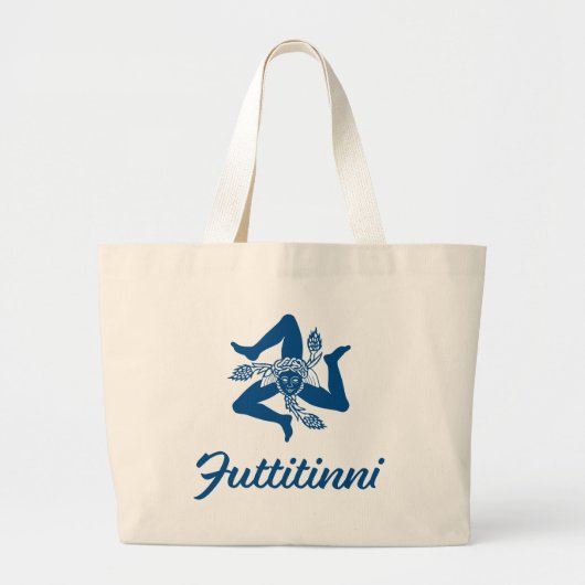 Futtitinni Sicily Trinacria Personalized Grote Tote Bag (Voorkant)