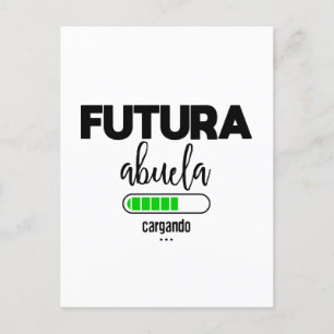 Futura abuela cargando briefkaart