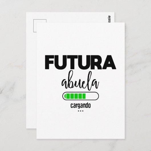 Futura abuela cargando briefkaart (Voorkant / Achterkant)